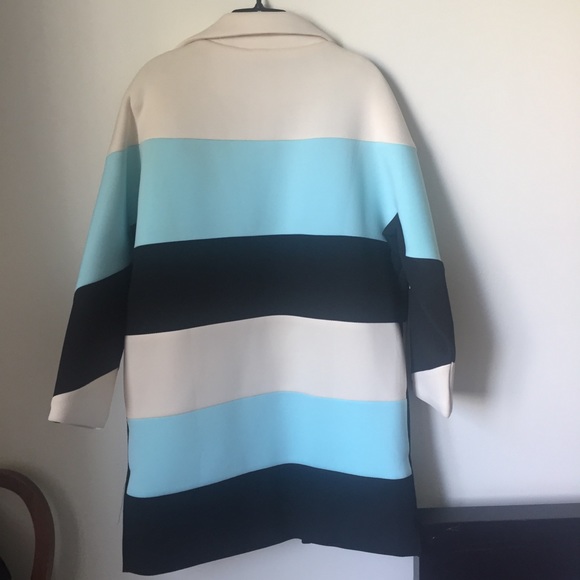 Striped Open Front Coat - Picture 2 of 8